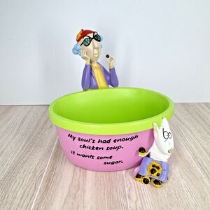 Maxine & Dog Candy Dish My Soul's Had Enough Chicken Candy Dish Rare Hallmark